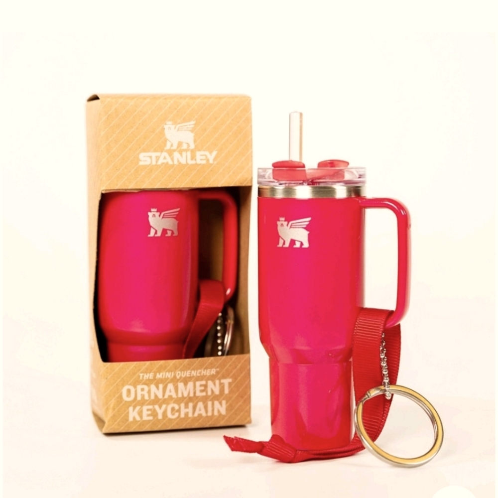 Stanley water bottle key chain Red Delicious NWT Ships Now!